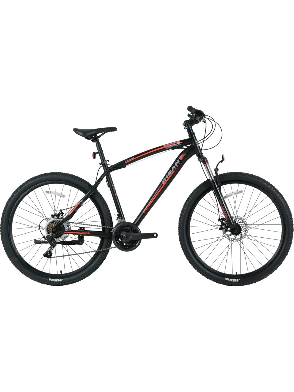 Bisan MTS 4600 MD-23 19-48 26" MAT SİYAH TURUNCU 3x7 VİTES
